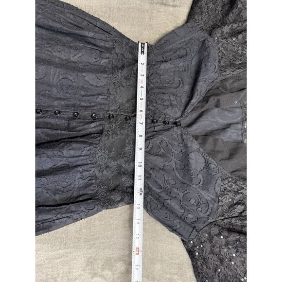 Antica Sartoria BlackโLace Maxi Dress โ Boho Chic Elegance Floral one size - Picture 12 of 16